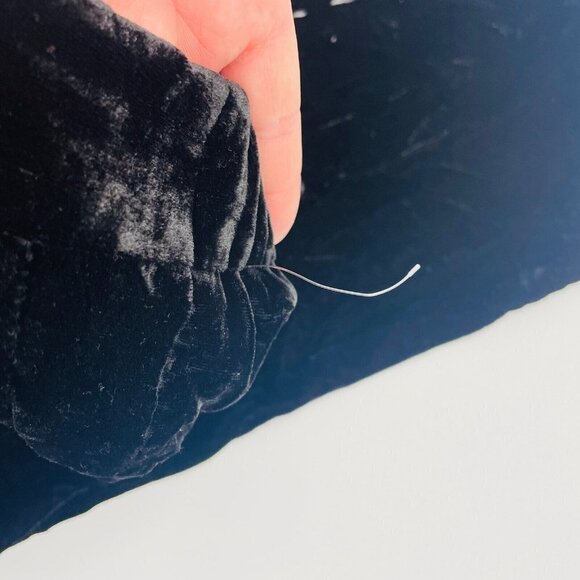 J Crew Womens Size 12 Crushed Velvet Pull On Easy Pants Style J5014 in Black - Picture 4 of 7